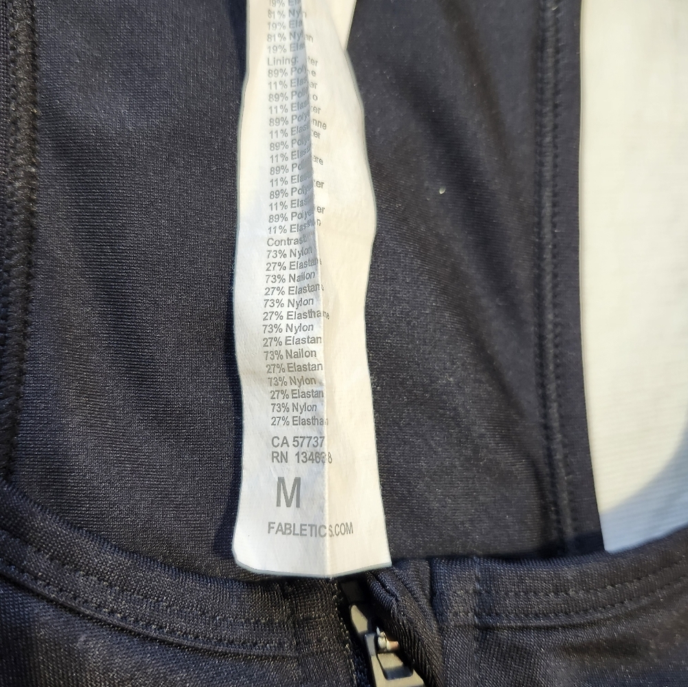 Fabletics Size Medium On-the-go Zip Impact Sports Bra - Picture 5 of 8